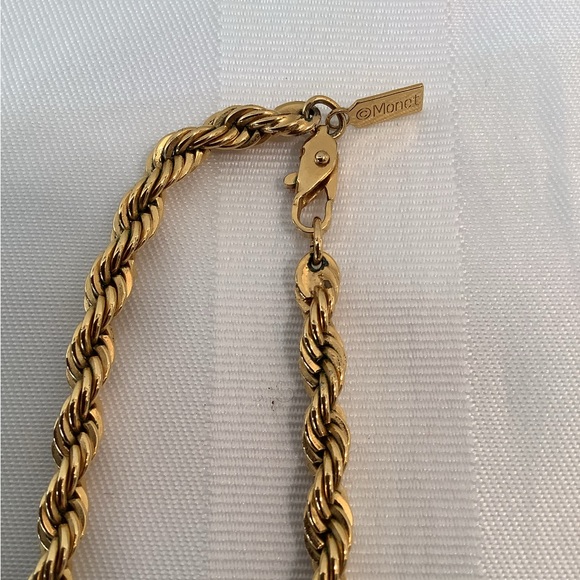 vintage Monet Gold Tone Rope Chain 20” - Picture 2 of 4